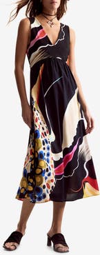 Desigual Abstract Print Sleeveless A-Line Dress
