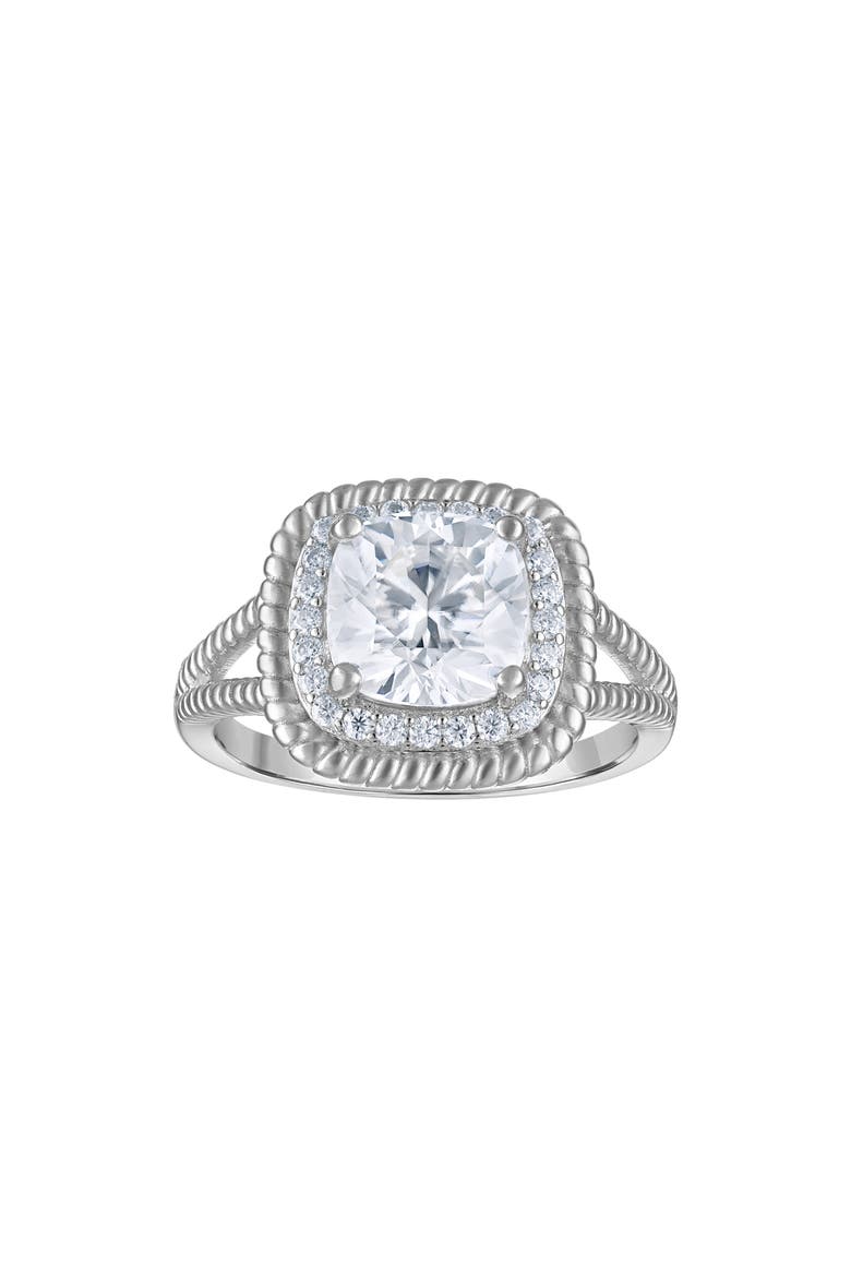 Moissanite Ring, Main, color, SILVER