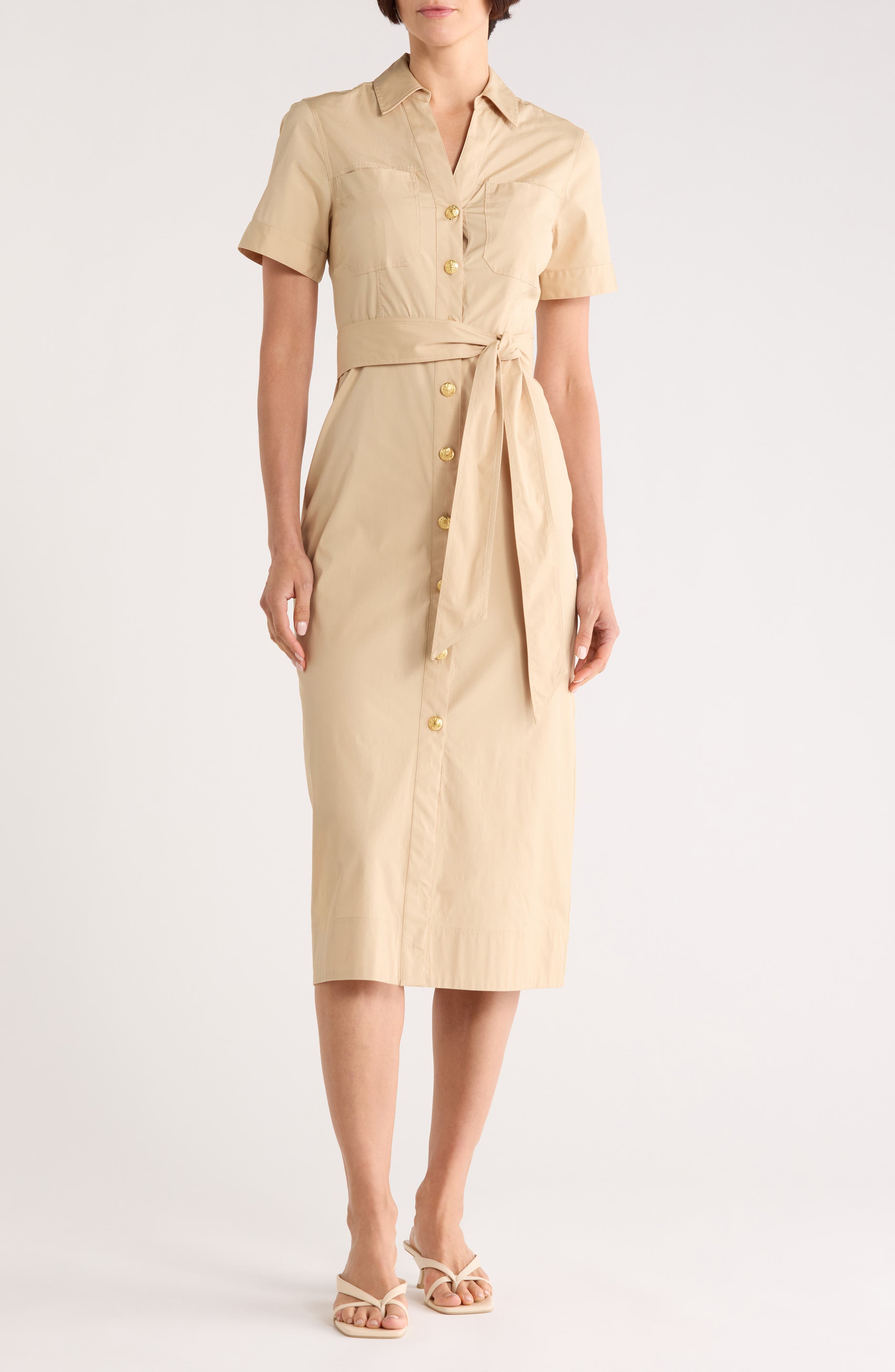 Veronica Beard Tabby Belted Shirtdress
