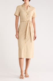 Veronica Beard Tabby Belted Shirtdress