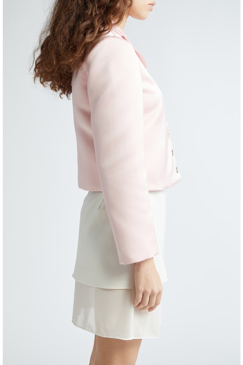 Charm Satin Crop Jacket, Alternate, color, PINK
