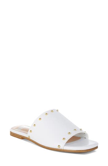 Rag & Co Renaldi Studded Leather Slide Sandal