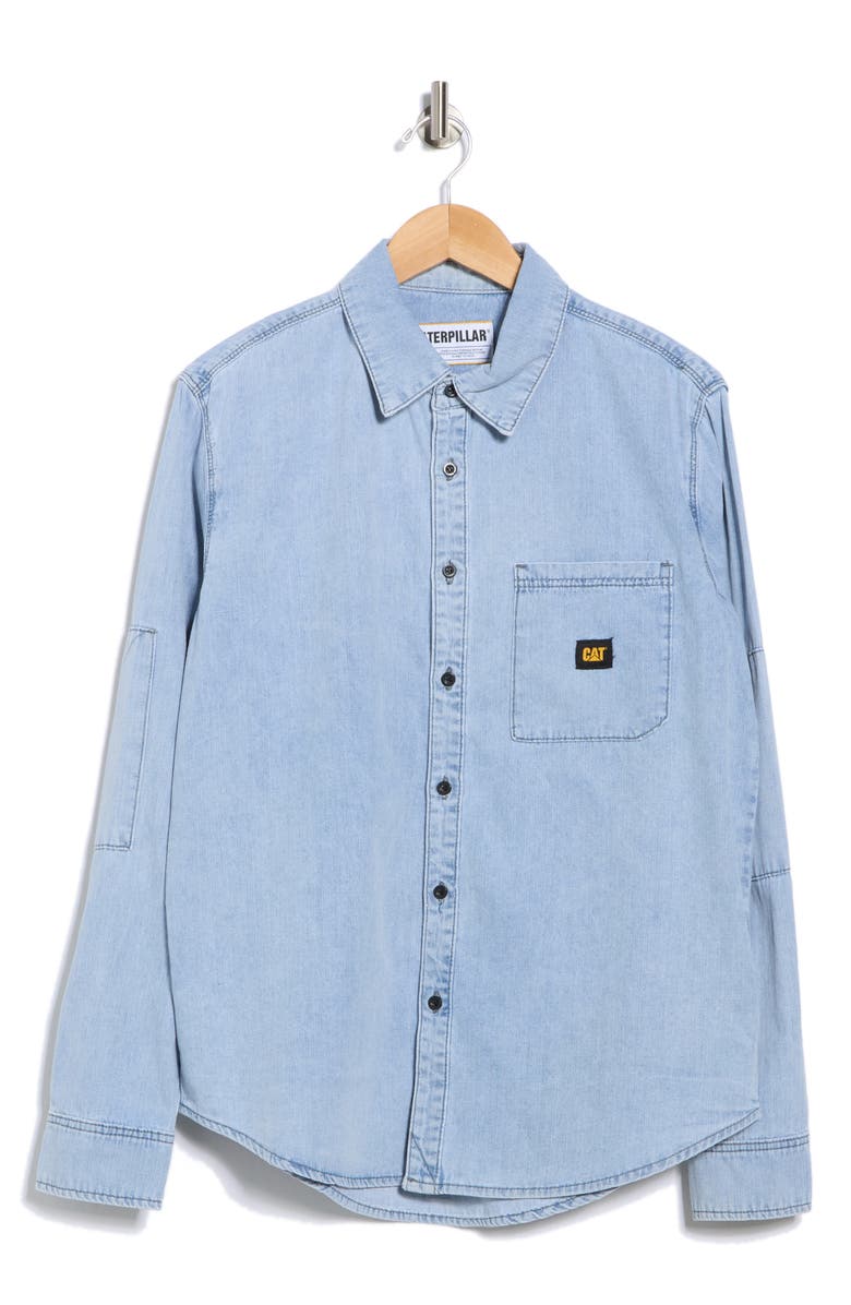 CAT WWR Denim Button-Up Shirt, Alternate, color, Light Faded Wash
