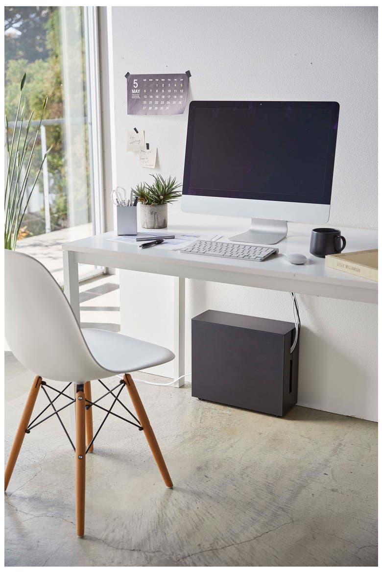 Rolling Cable Management Box, Alternate, color, BLACK