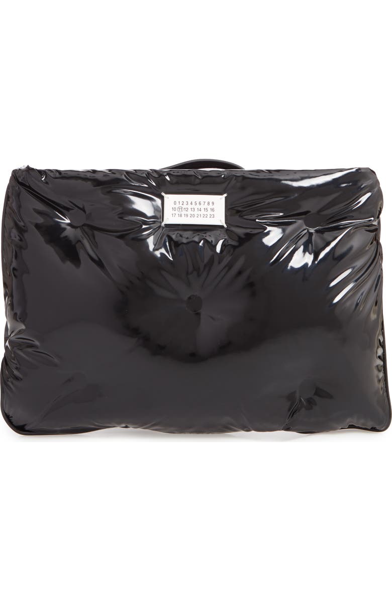 Maison Margiela Glam Slam Patent Faux Leather Wristlet, Main, color,