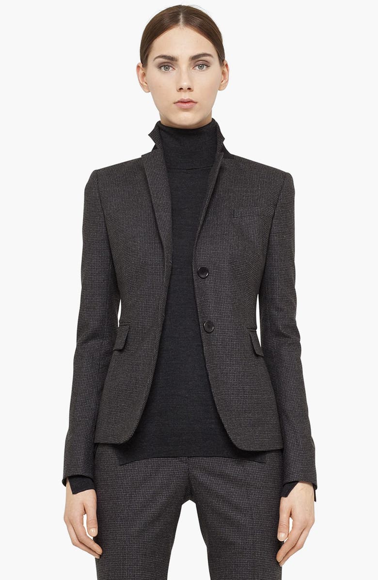 Akris punto Fitted Two Button Wool Jacket, Main, color, 