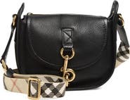 Burberry Mini B Clip Leather Crossbody Bag