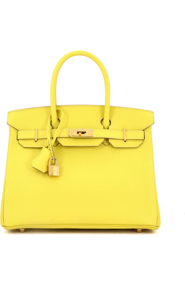 Pre-Owned Hermes Birkin Handbag Yellow Epsom with Gold Hardware 30, Main, color,