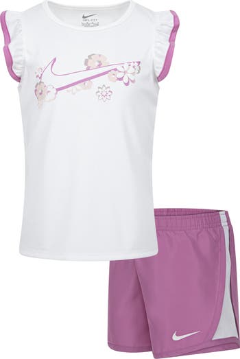 Kids' Flutter Sleeve Graphic T-Shirt & Shorts Set