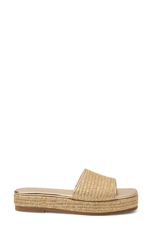 Jack Rogers Rozette Platform Slide Sandal In Gold