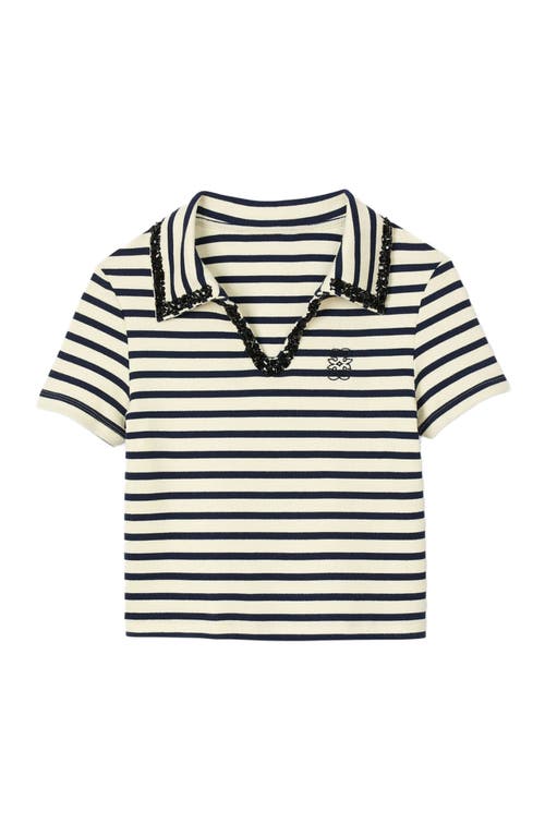 Sandro Striped Polo Shirt In Multi