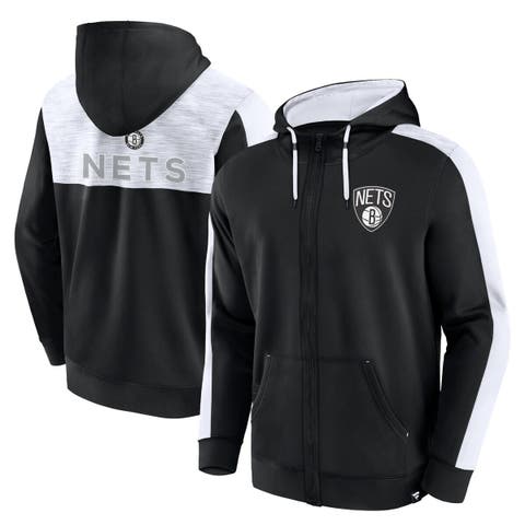 Men's Fanatics Branded Black Brooklyn Nets Rainbow Shot Full-Zip Hoodie