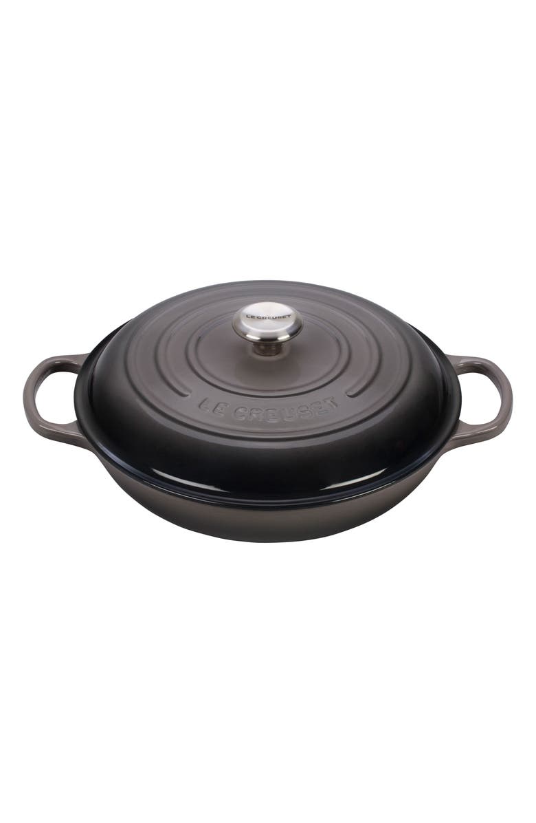 Le Creuset Signature 3.5-Quart Enameled Cast Iron Braiser, Main, color, Oyster