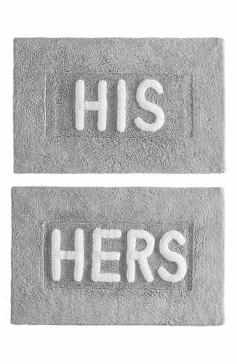 His & Hers 2-Piece Bath Mat Set
