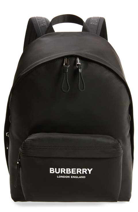 Logo Print Nylon Backpack