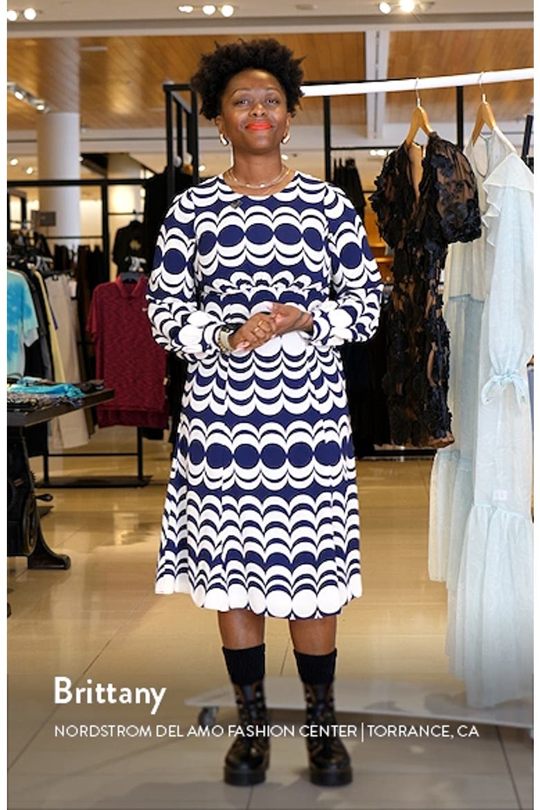 Geo Print Long Sleeve Dress video