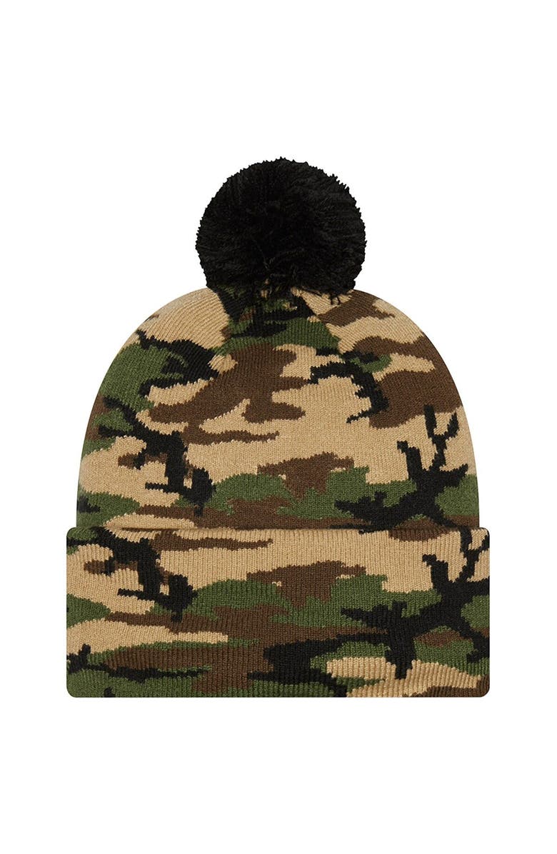 New Era Men's New Era Camo Tottenham Hotspur Cuffed Knit Hat with Pom, Alternate, color, Camo