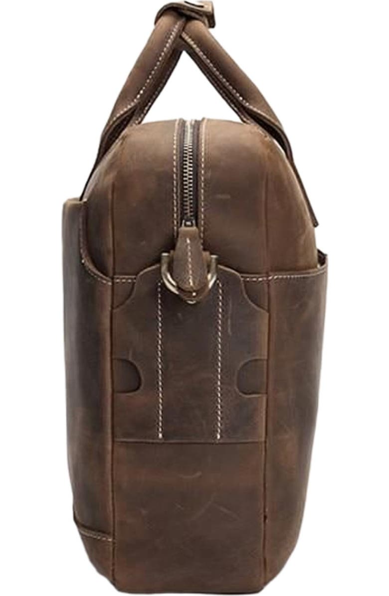 STEEL HORSE LEATHER The Welch Briefcase | Vintage Leather Messenger Bag, Alternate, color, Brown