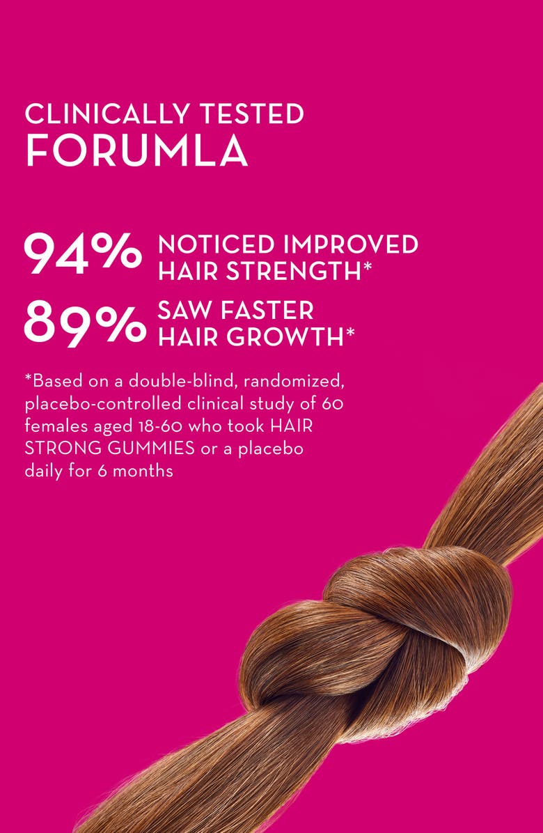 Hum Nutrition Hair Strong Gummies for Stronger and Fuller Hair, Alternate, color,