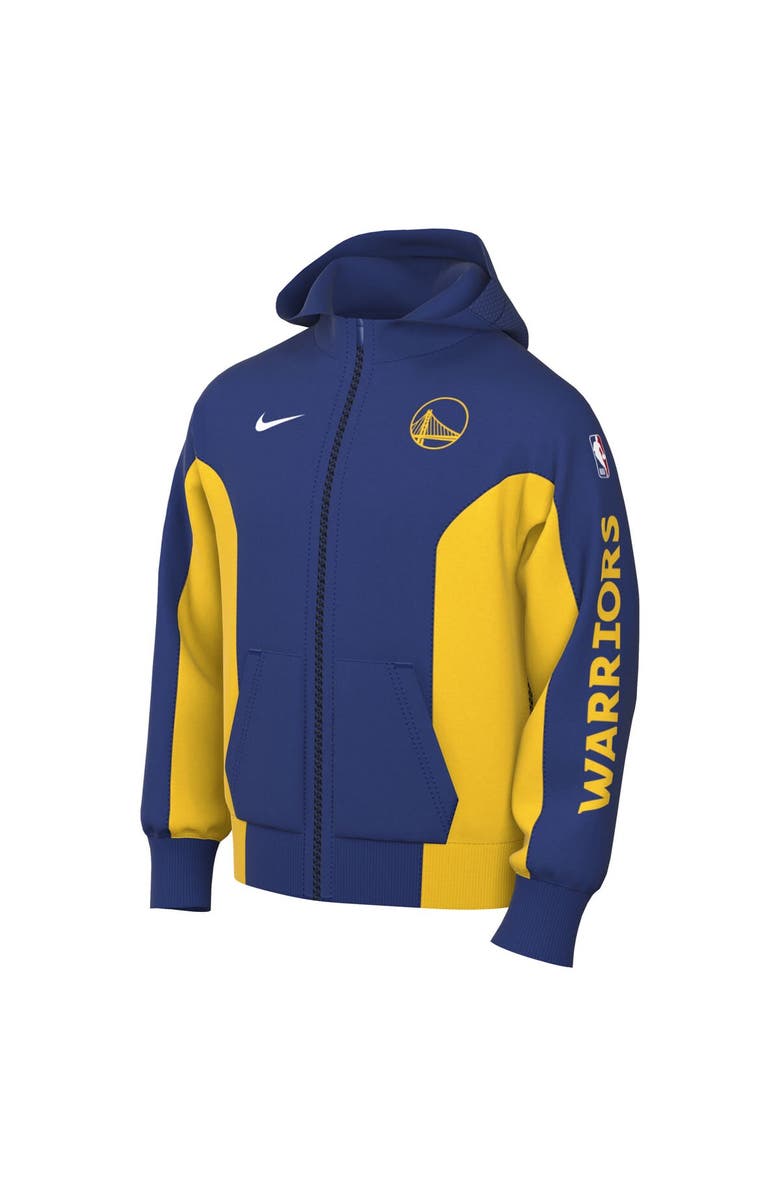 Nike Men's Nike Royal Golden State Warriors 2023/24 Authentic Showtime Full-Zip Hoodie, Alternate, color, 