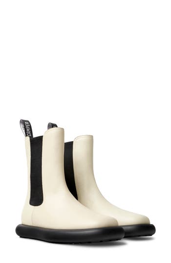 Camper Chelsea Wave Ankle Boots In White