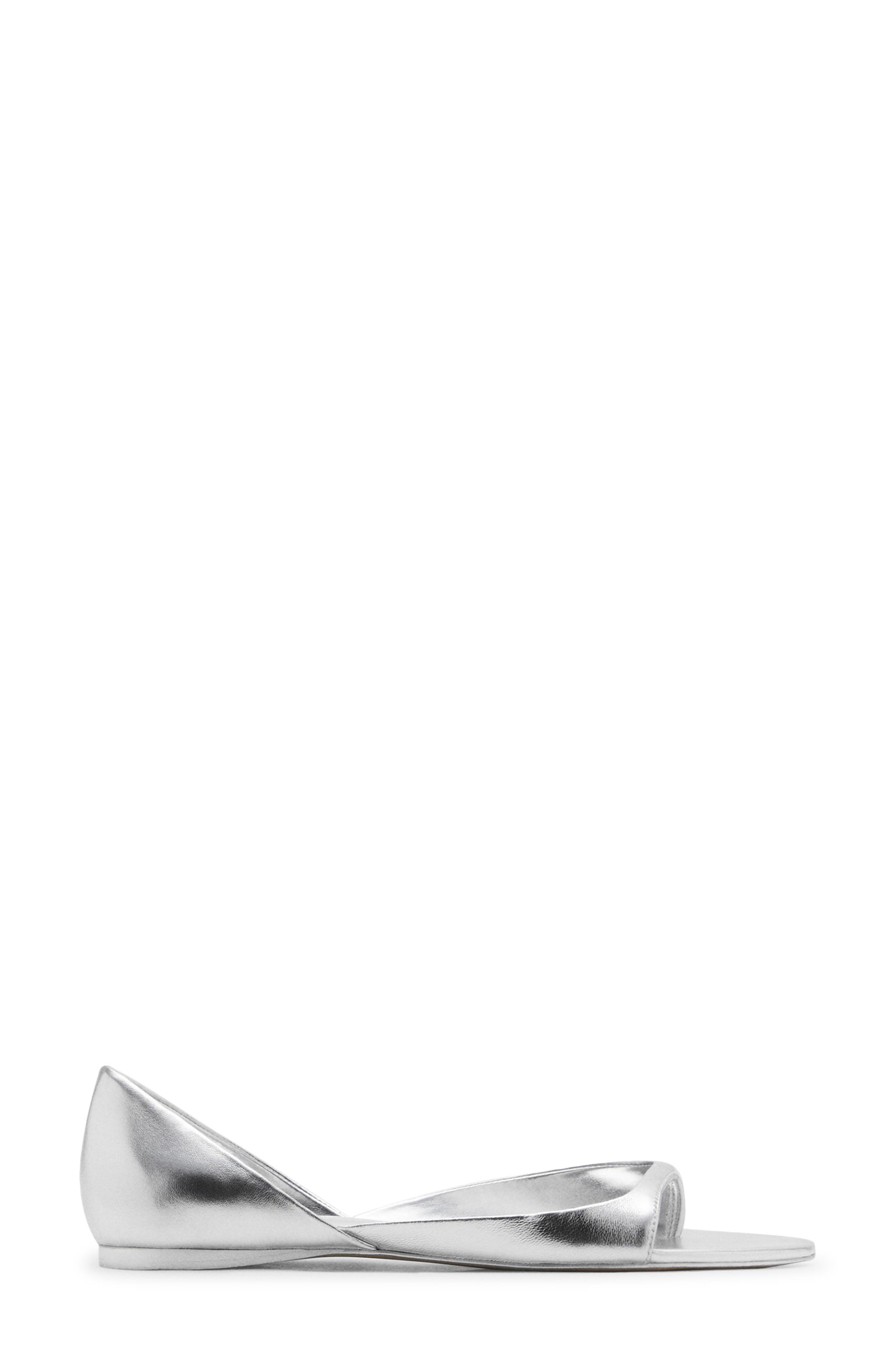 MANGO Metallic Sandal, Alternate, color, Silver