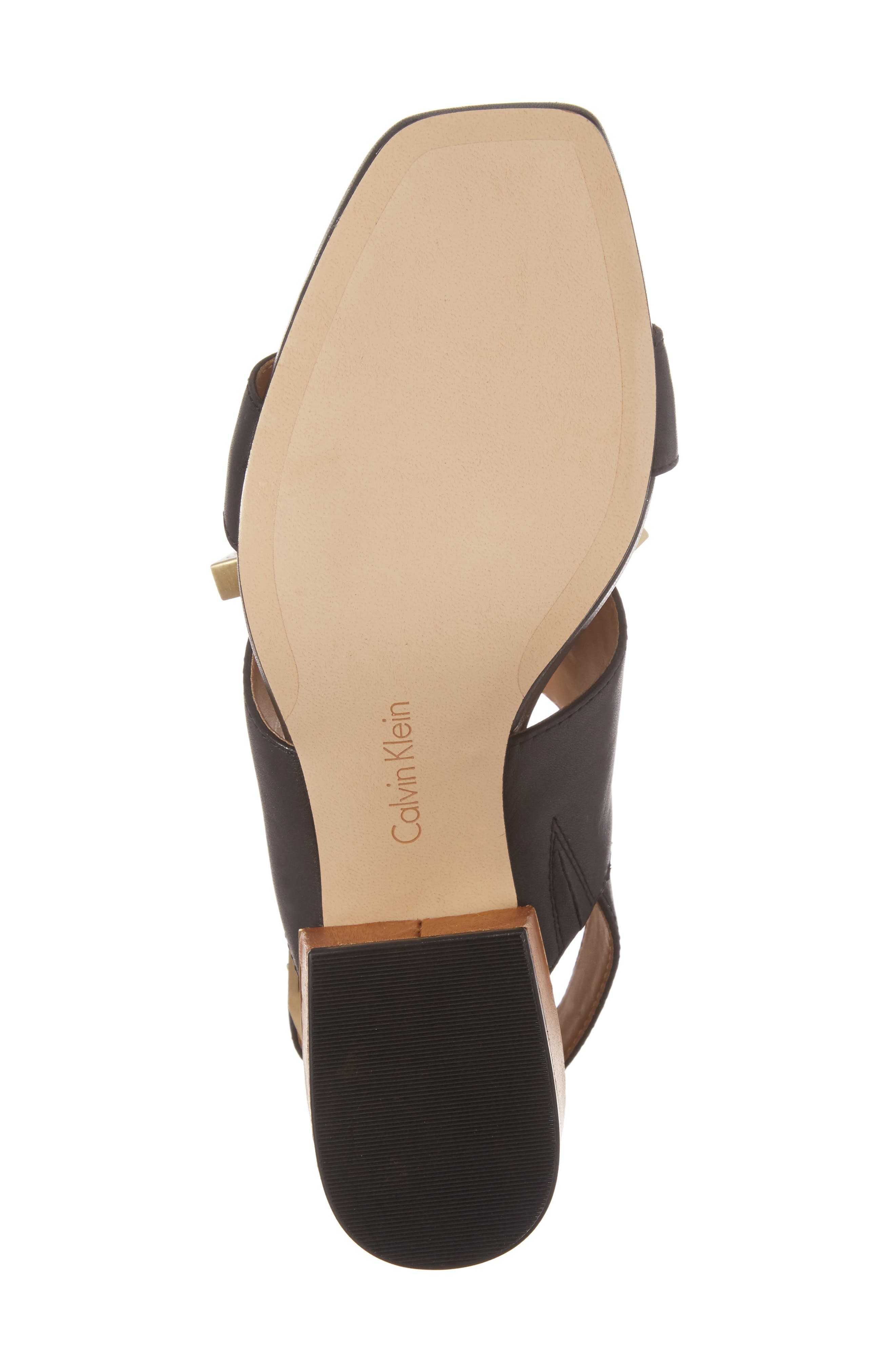 Jilline Square Knot Sandal, Alternate, color, BLACK LEATHER