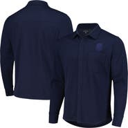 ANTIGUA Men's Antigua Navy Nashville SC Streamer Diamond Button-Up Shacket