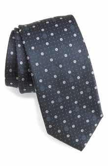 BOSS Geometric & Polka Dot Silk Tie