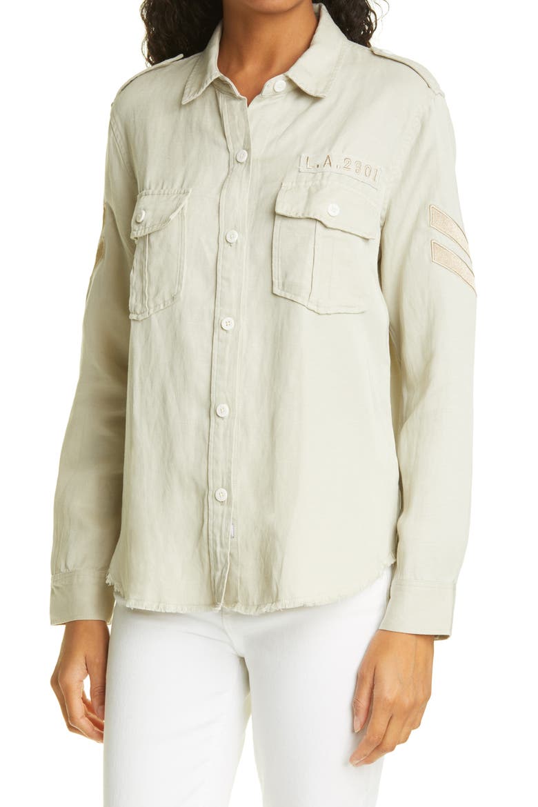 Conrad Military Jacket, Alternate, color, PISTACHIO ARROW PATCH