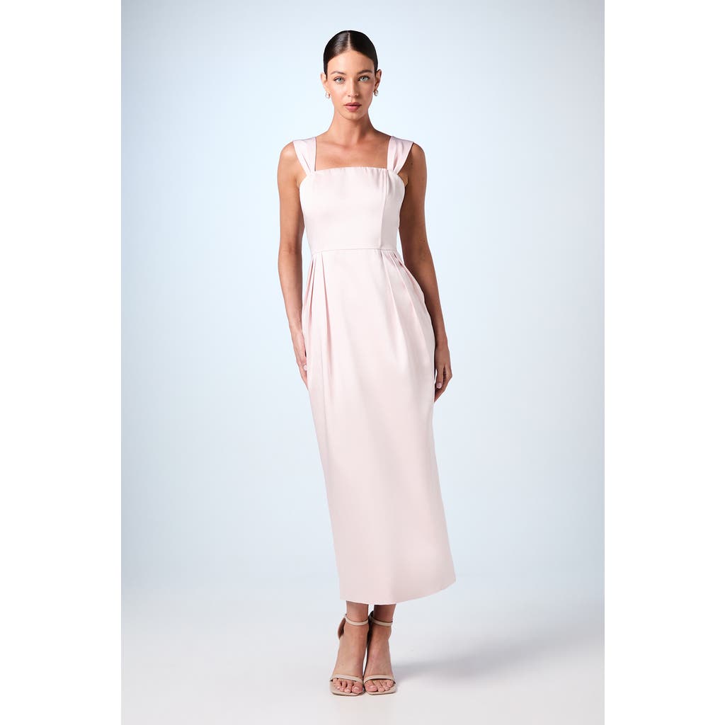 Coast Corset Column Midi Bridesmaids Dress In Pink