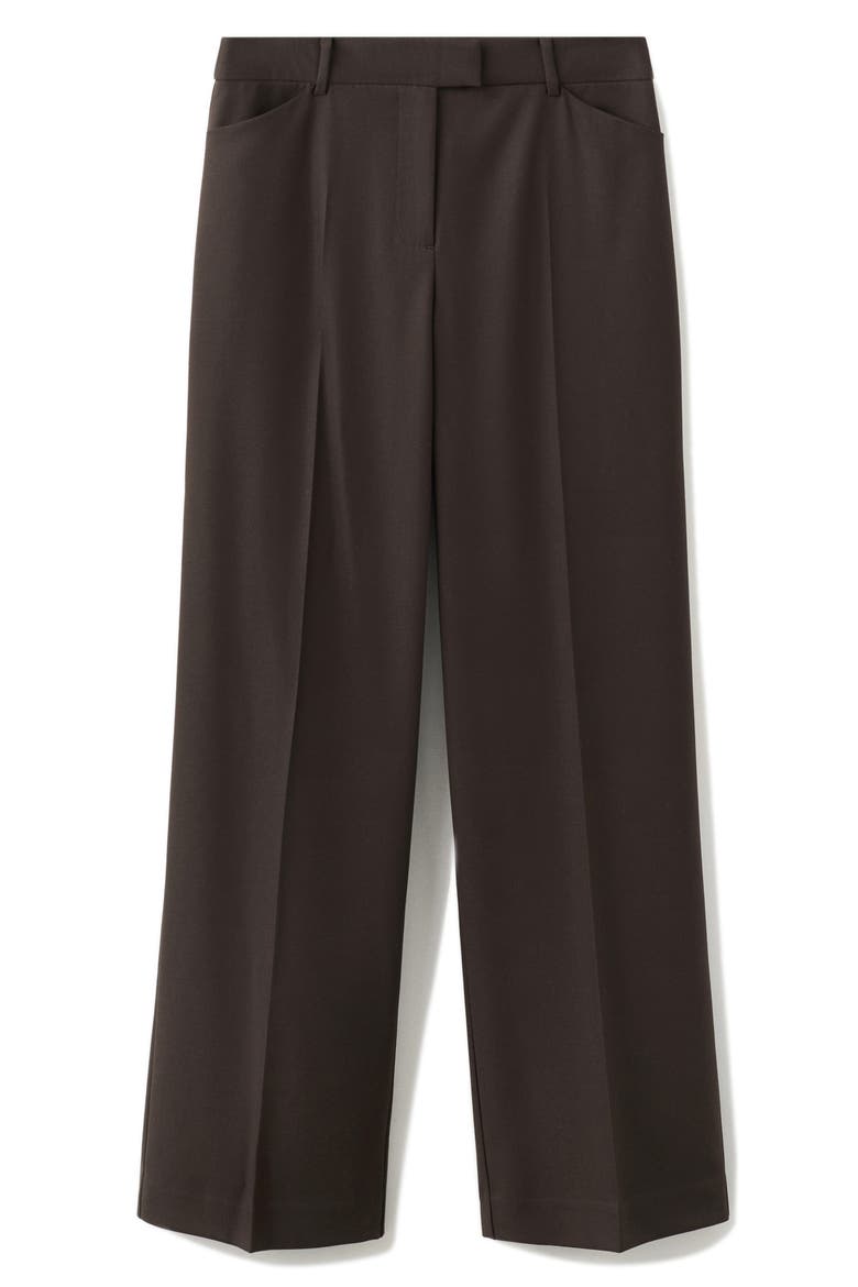 Wide Leg Pants, Alternate, color, BROWN