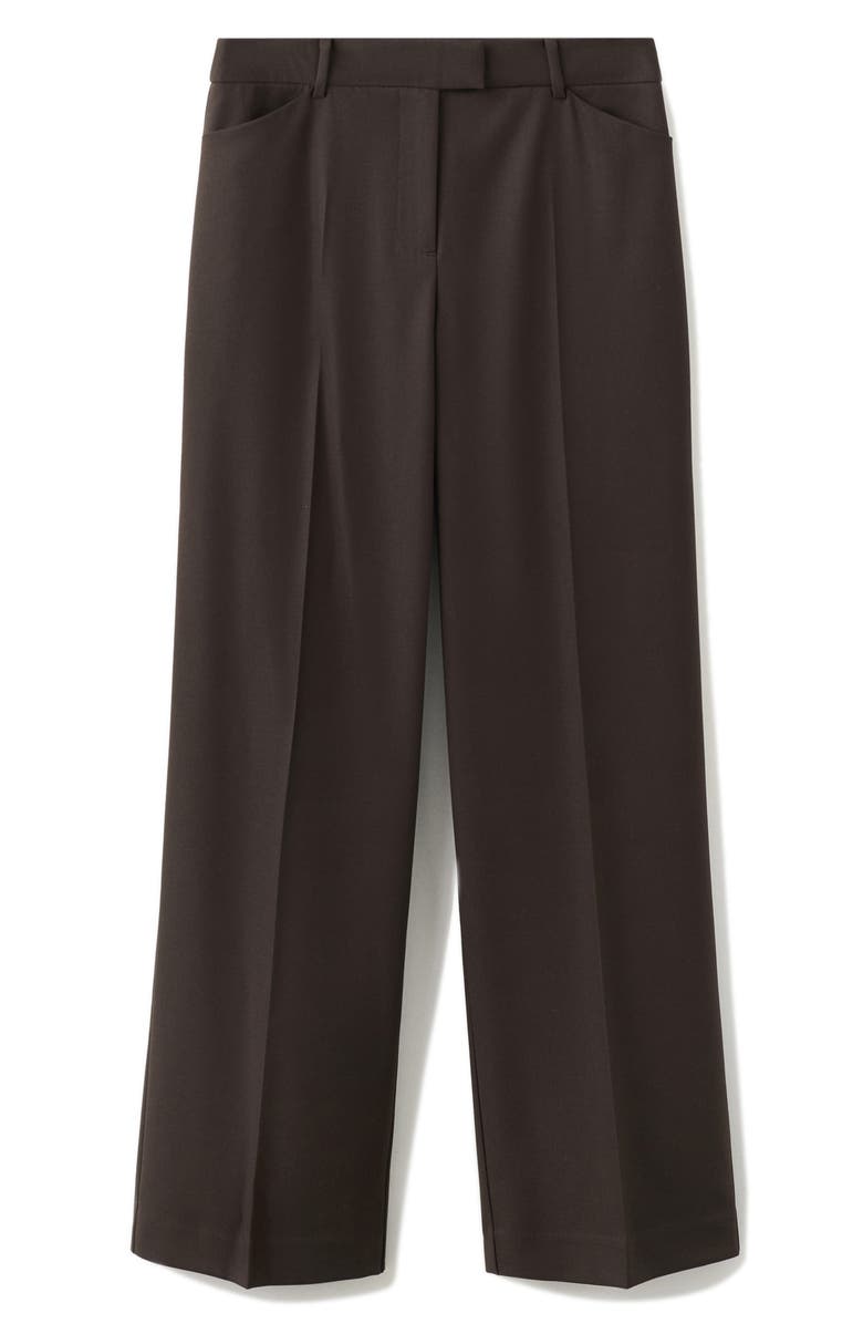 MANGO Wide Leg Pants, Alternate, color, Brown
