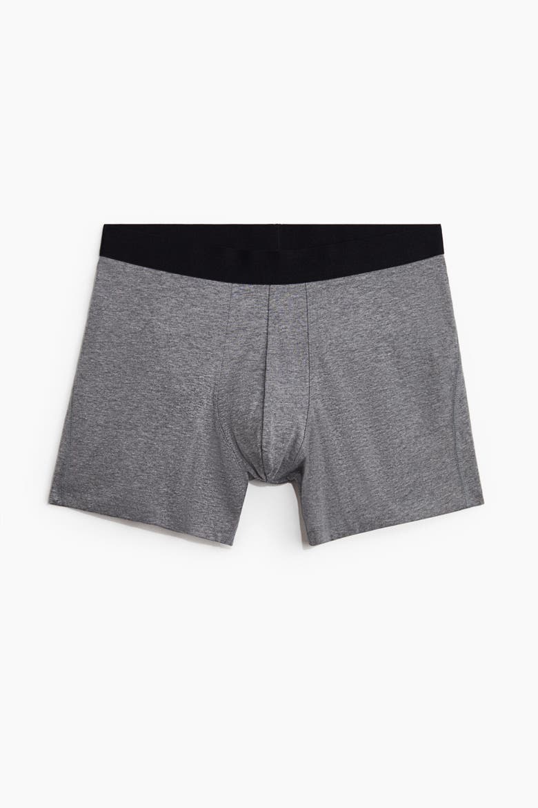 5-pack Mid Trunks With Lycra®, Alternate, color, Dark gray melange/black
