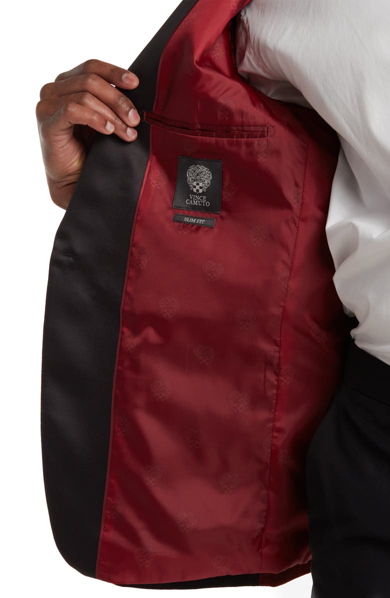 Vince Camuto Powis Satin Shawl Lapel Dinner Jacket, Alternate, color, 