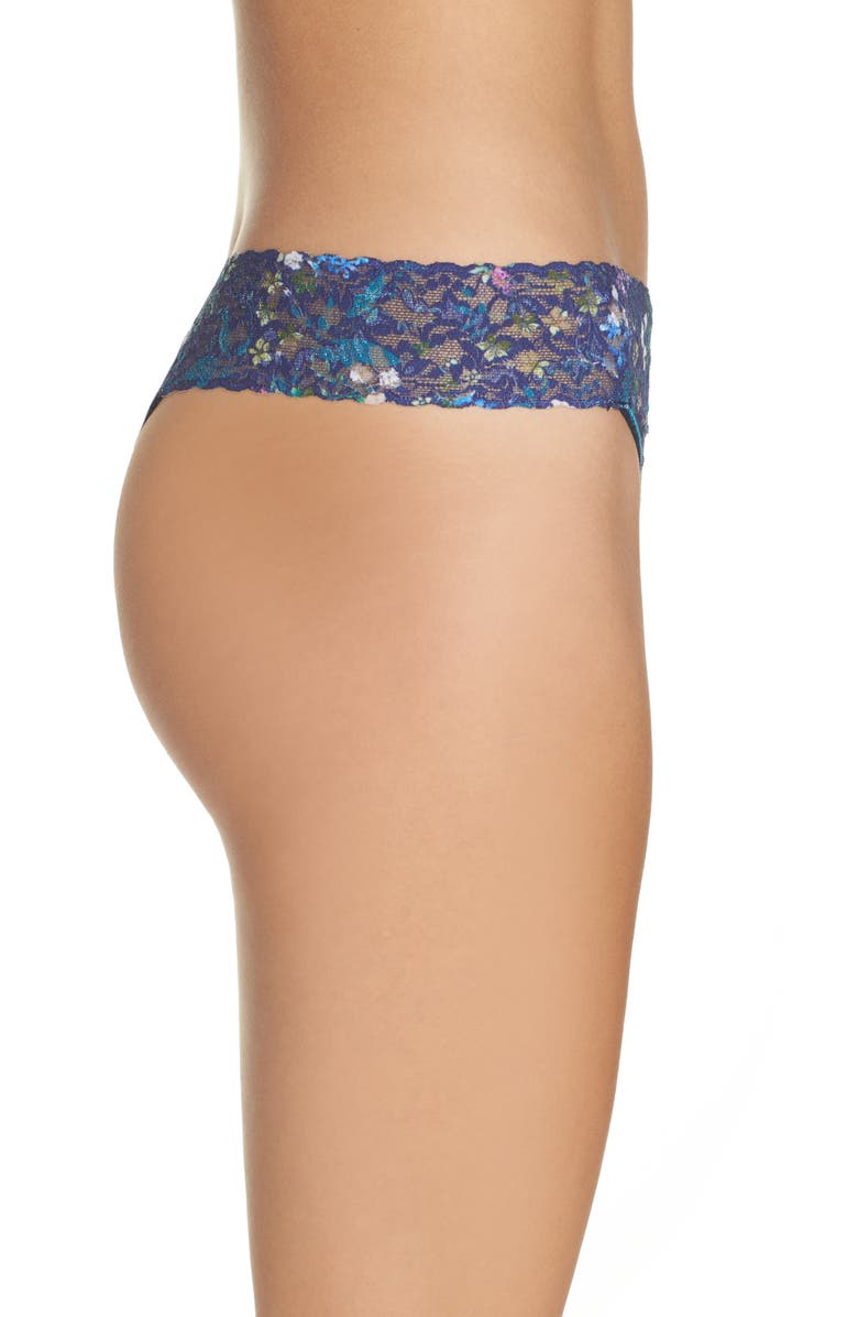 Hanky Panky Print Original Rise Thong, Alternate, color, Floret