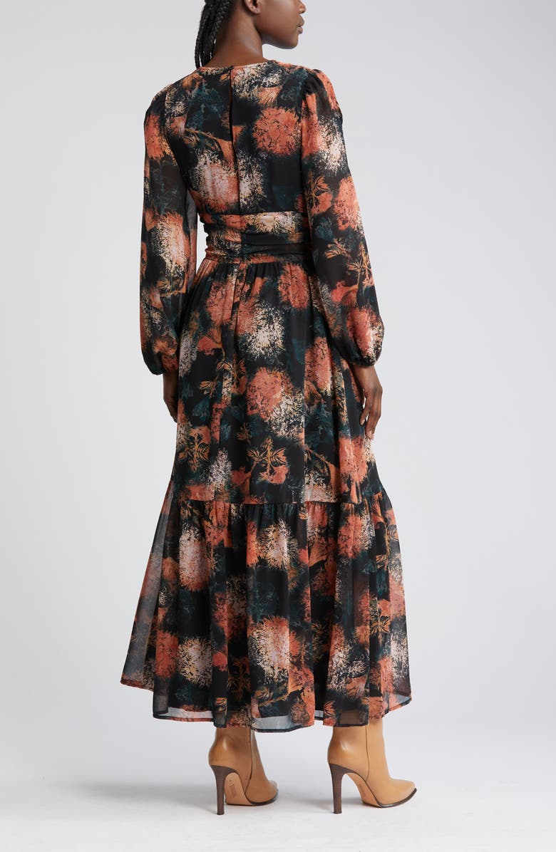 Chelsea28 Split Long Sleeve Tiered Dress, Alternate, color, 