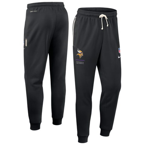 Men's Nike Black Minnesota Vikings Sideline Standard Issue Touchback Kick Dri-FIT Taper Pants