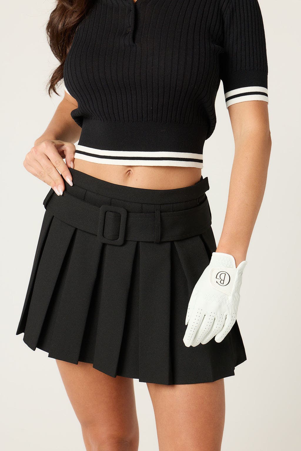 Belted Pleated Skirt - image 2