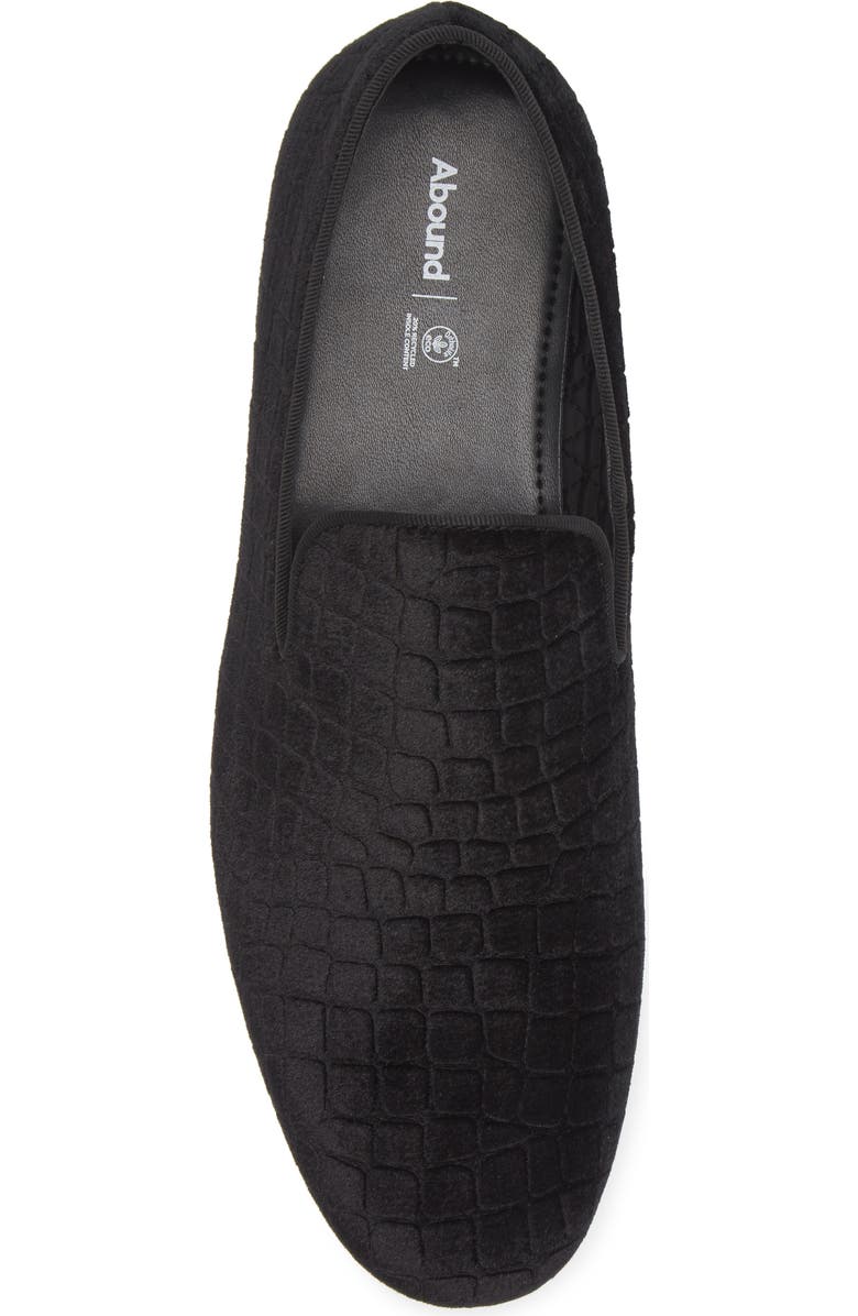 Abound Ken Smoking Slipper Loafer, Alternate, color, Black Velvet Croco