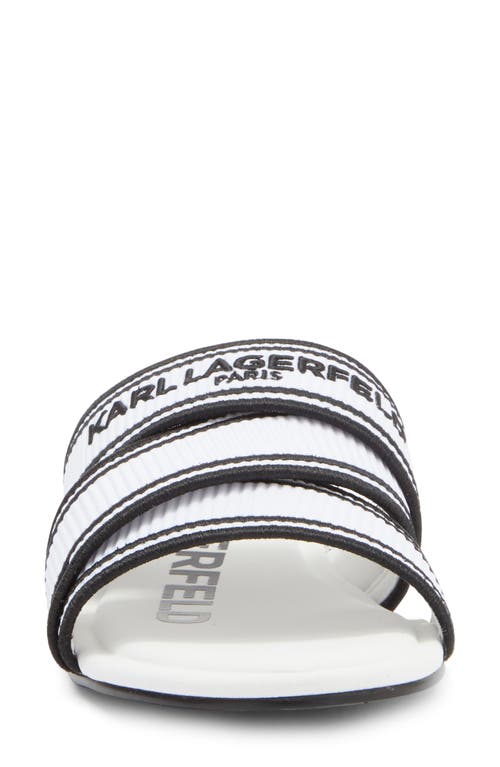 Karl Lagerfeld Paris Caitlyn Slide Sandal In White