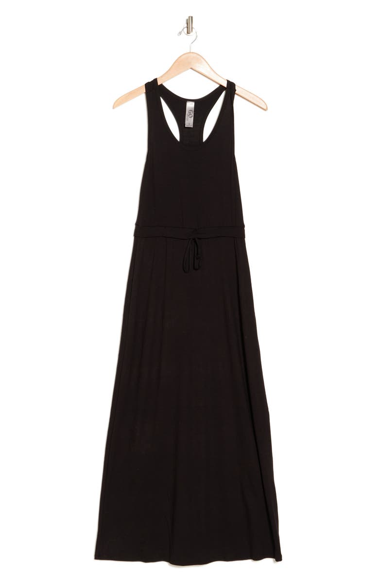 GO COUTURE Racerback Maxi Dress, Alternate, color, Black