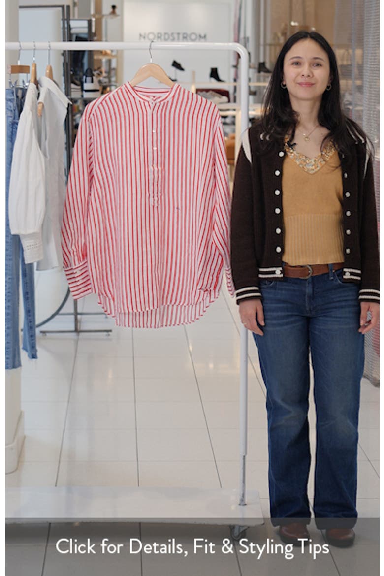 Stripe Linen & Cotton Button-Up Shirt video