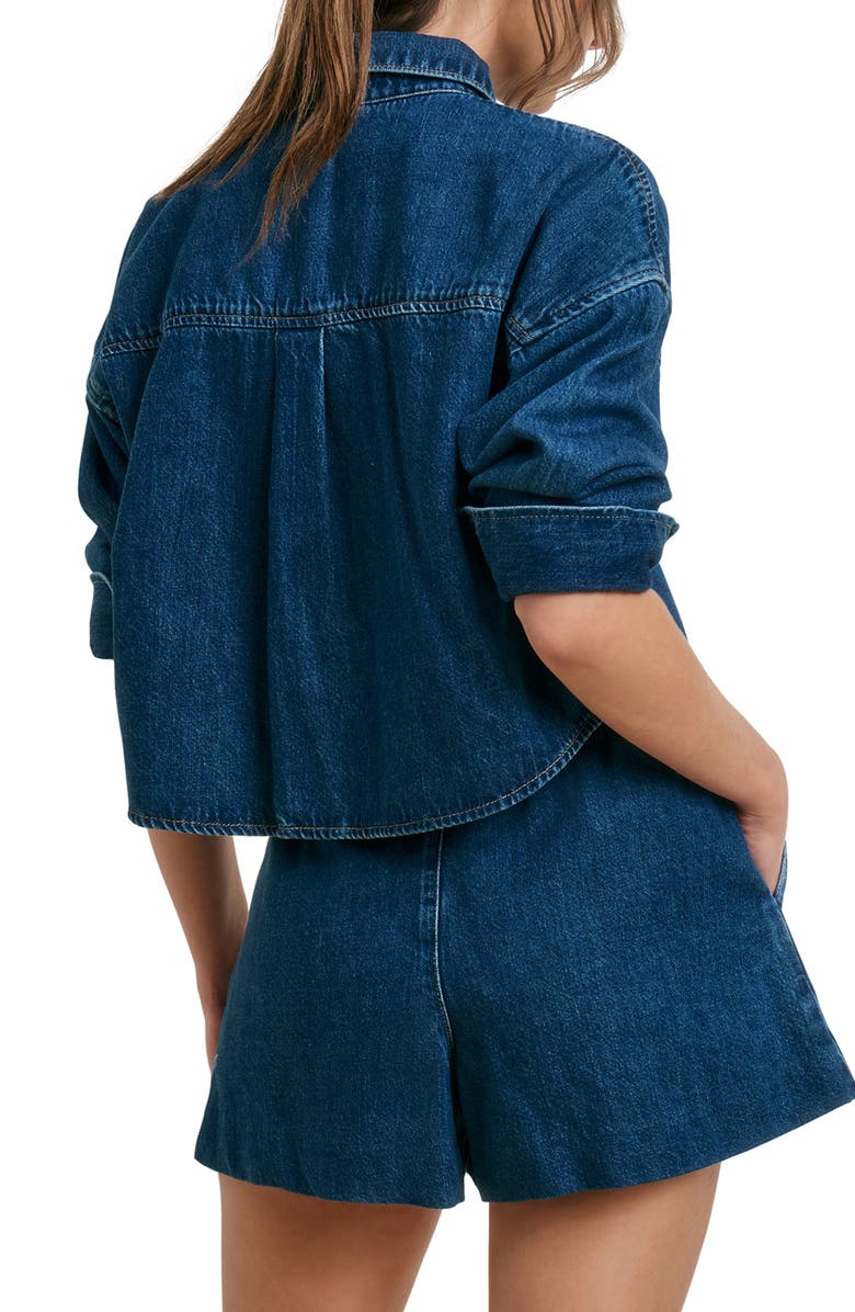 Favorite Daughter The Crop Ex-Boyfriend Denim Shirt, Alternate, color, Deerfield