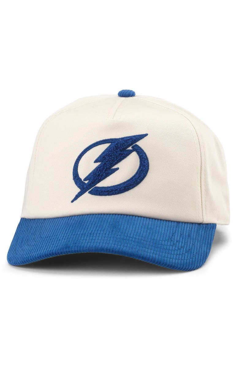 American Needle Men's American Needle White/Blue Tampa Bay Lightning Burnett Adjustable Hat, Main, color, Cream