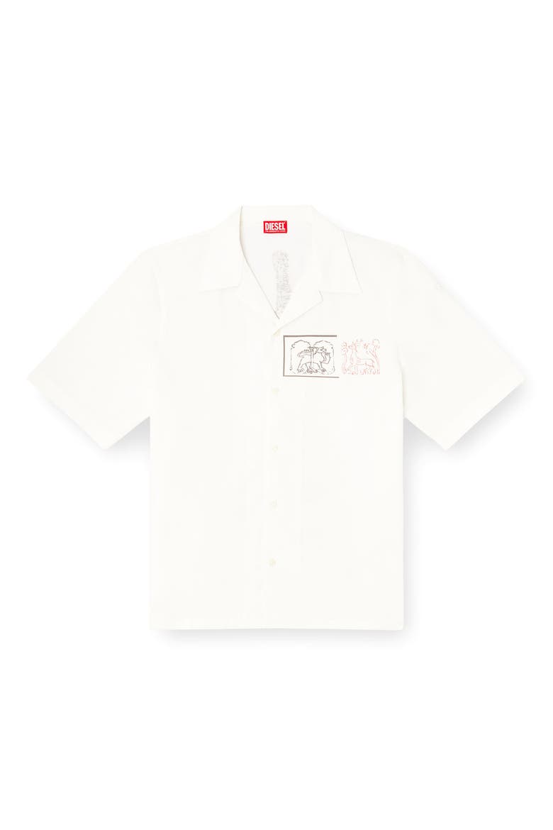 S-Brack-A-HGBS Organic Cotton Bowling Shirt, Alternate, color, WHITE