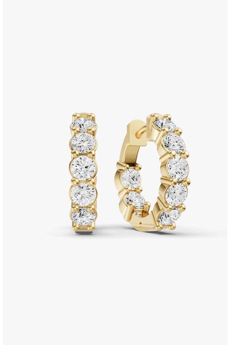 14K Gold 2 ct Earrings Of Sereia In & Out Diamond, Main, color, Yellow Gold