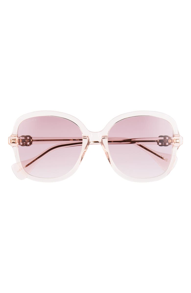 Gucci 56mm Round Sunglasses, Main, color, Pink Pink Violet
