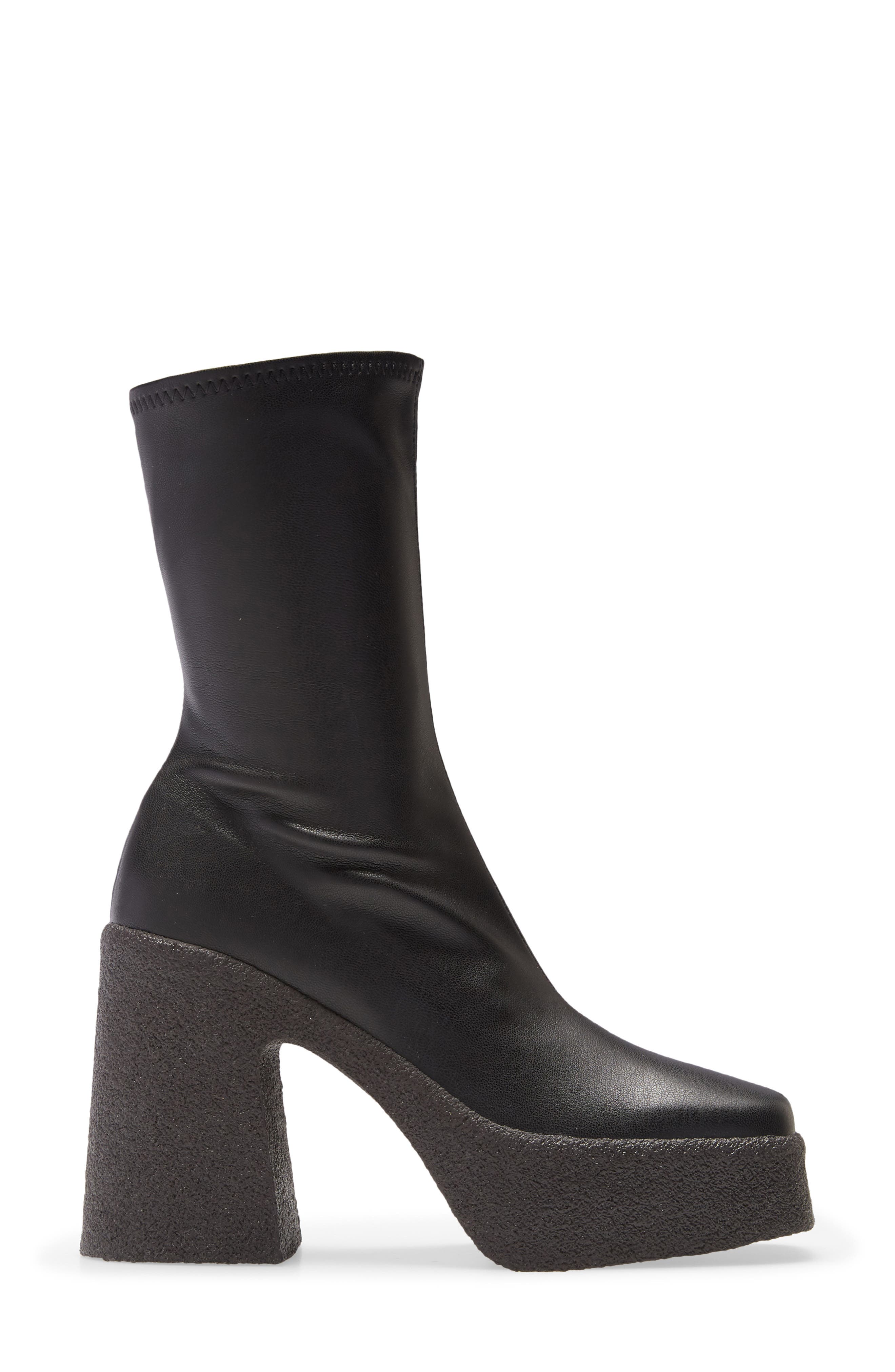 Stella McCartney Square Toe Platform Bootie, Alternate, color, 