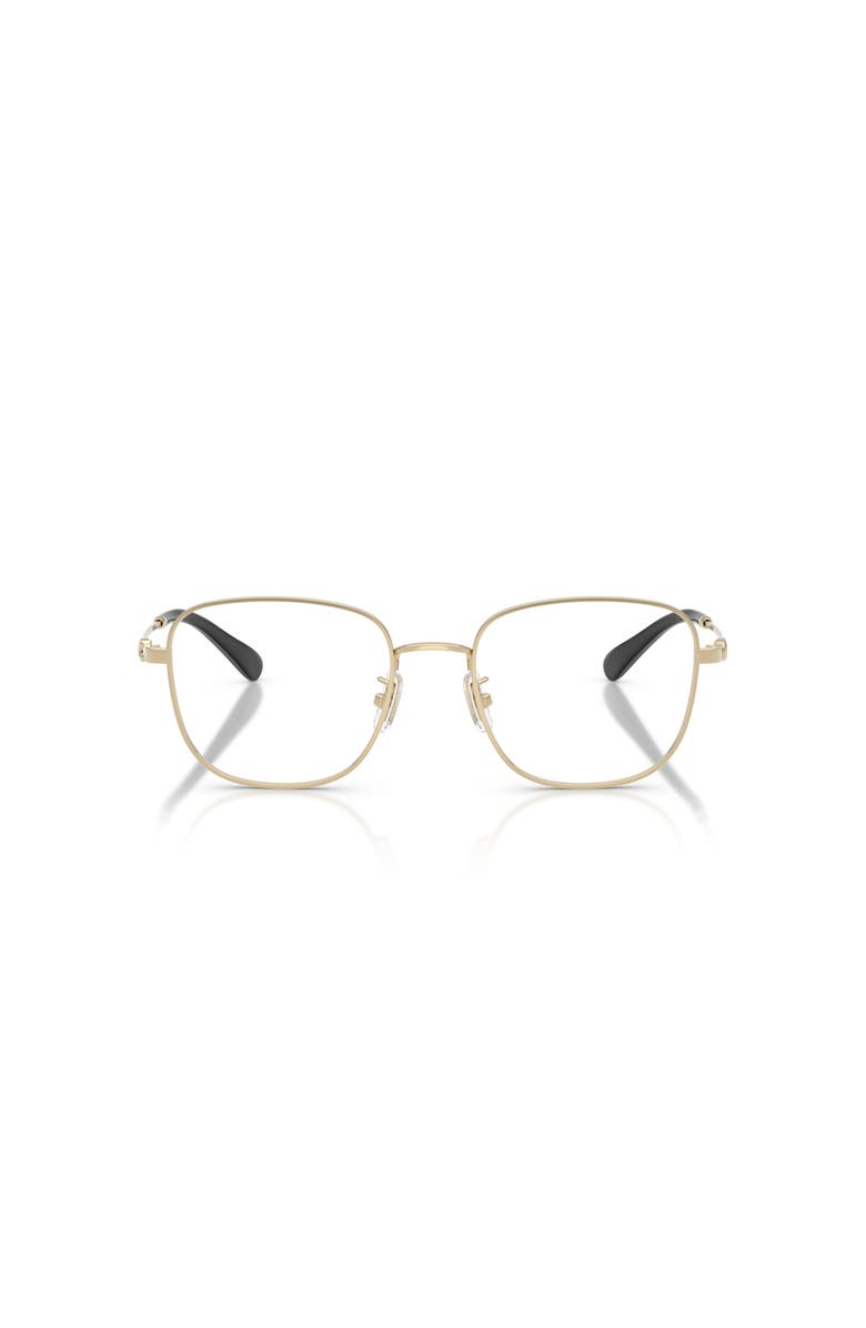 COACH 52mm Square optical glasses, Alternate, color, Gold